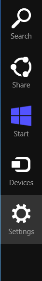 Step 1 - Settings charm